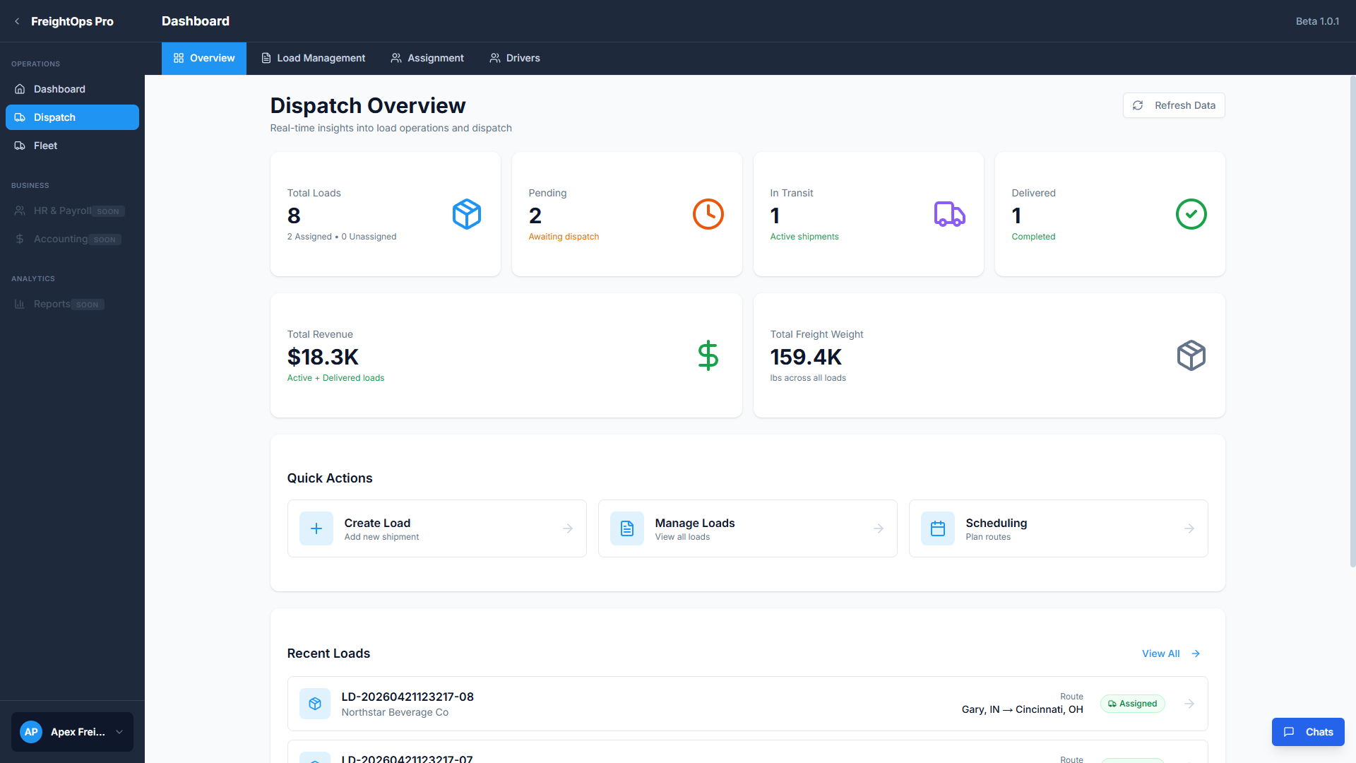 FreightOps preview 2